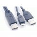 USB2.0 A公轉Micro B公+A公輔助供電 50公分