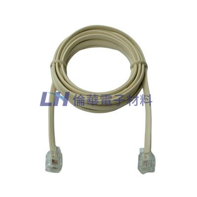 6P4C電話頭+電話頭7尺 (10入/包)