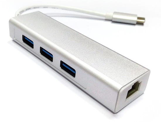 USB3.1 Type C轉RJ45擴充3 PORT USB 3.0 HUB AJ0061