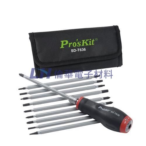 Pro'sKit 寶工SD-T636 快脫扭力起子12件組