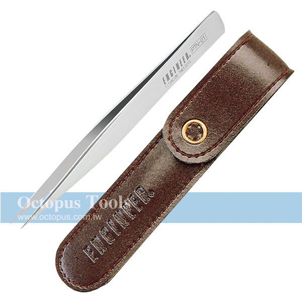 鈦金屬鑷子標準型125mm PTN-01 Engineer 	EPTN-01