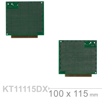 KT-11115DX 100 x 115 mm 雙面 40 x 38 孔 FRP PCB板 萬用電路板 62P 金手指