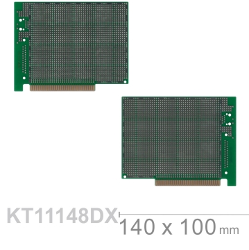 KT-11148DX 140 x 100 mm 雙面 40 x 38 孔 FRP PCB板 萬用電路板 62P 金手指