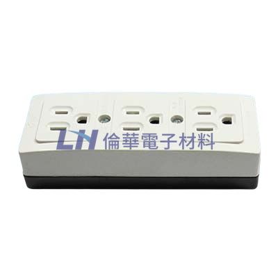 三孔附接地電源座檢驗(10入/包)