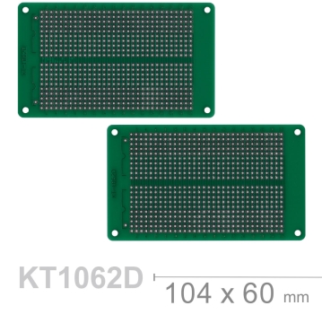 KT-1062D 104 x 60 mm 雙面 32 x 20 孔 FRP PCB板 萬用電路板