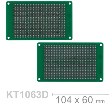 KT-1063D 104 x 60 mm 雙面 32 x 21 孔 FRP PCB板 萬用電路板