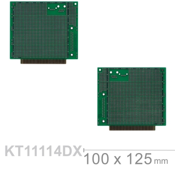 KT-11114DX 100 x 125 mm 雙面 40 x 40 孔 FRP PCB板 萬用電路板 62P 金手指